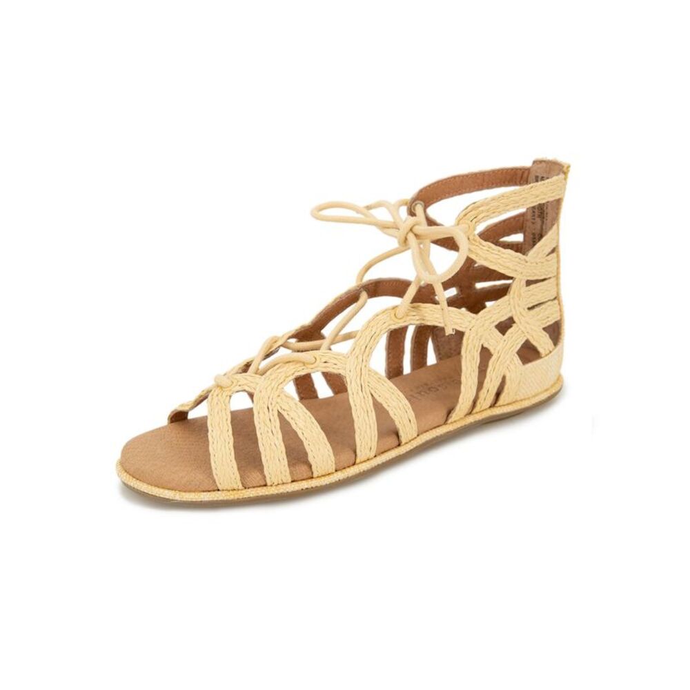 GENTLE SOULS KENNETH COLE Womens Beige Gladiator Sandals Shoes 6.5 M